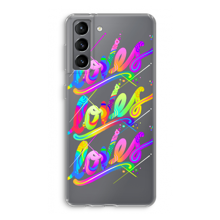 Loves: Samsung Galaxy S21 Transparant Hoesje