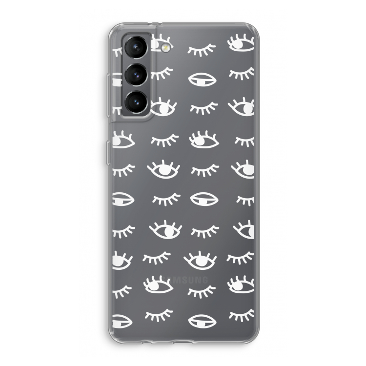 Eye pattern #3: Samsung Galaxy S21 Transparant Hoesje