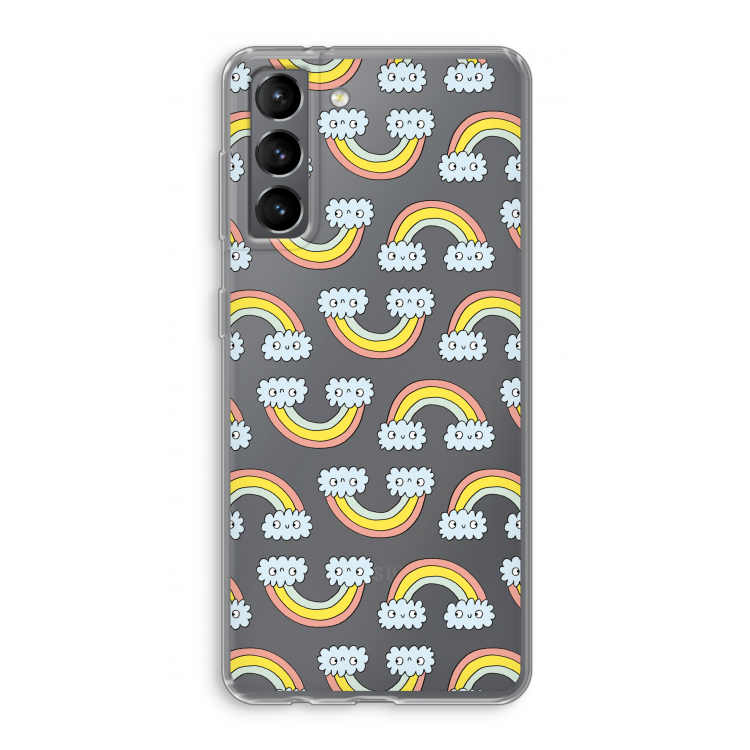 Regenboog: Samsung Galaxy S21 Transparant Hoesje