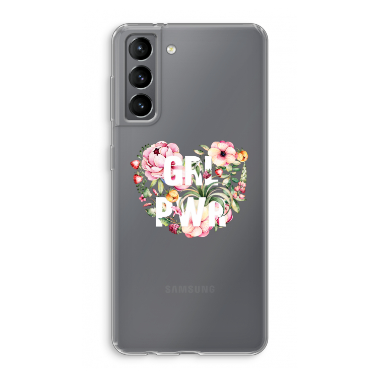 GRL PWR Flower: Samsung Galaxy S21 Transparant Hoesje