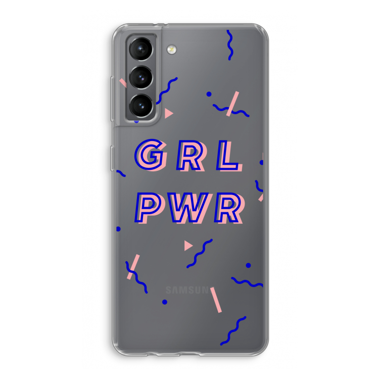 GRL PWR: Samsung Galaxy S21 Transparant Hoesje