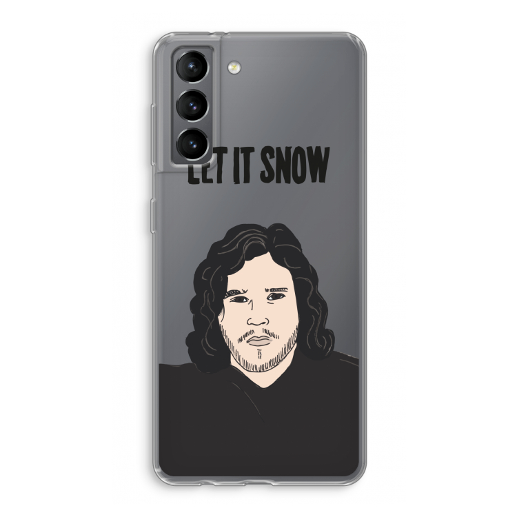 Let It Snow: Samsung Galaxy S21 Transparant Hoesje