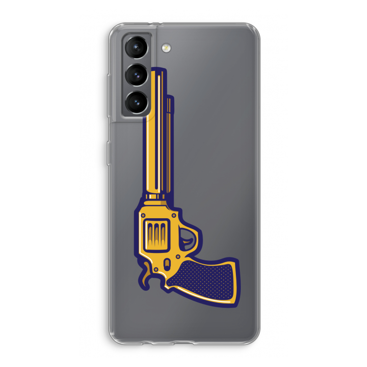 Pew Pew Pew: Samsung Galaxy S21 Transparant Hoesje