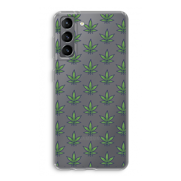 Weed: Samsung Galaxy S21 Transparant Hoesje