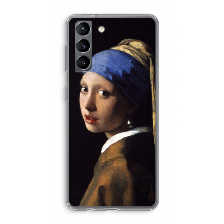 The Pearl Earring: Samsung Galaxy S21 Transparant Hoesje