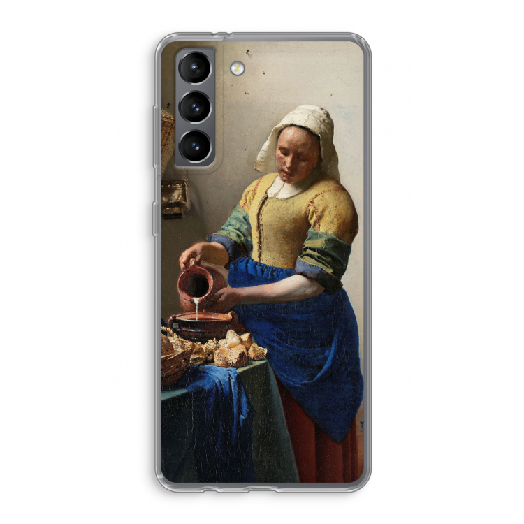 The Milkmaid: Samsung Galaxy S21 Transparant Hoesje