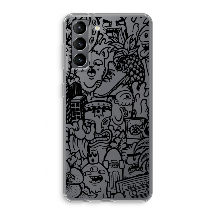 Vexx Black Mixtape: Samsung Galaxy S21 Transparant Hoesje