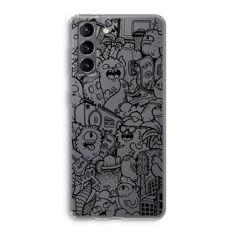 Vexx Black City : Samsung Galaxy S21 Transparant Hoesje
