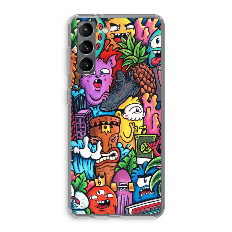 Vexx Mixtape: Samsung Galaxy S21 Transparant Hoesje