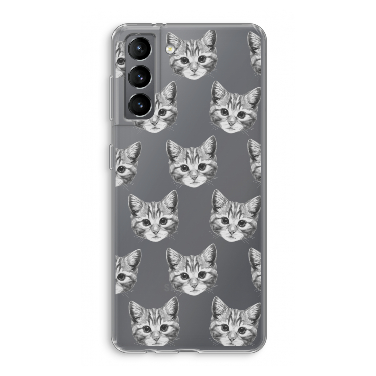 Kitten: Samsung Galaxy S21 Transparant Hoesje