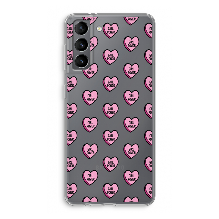GIRL POWER: Samsung Galaxy S21 Transparant Hoesje