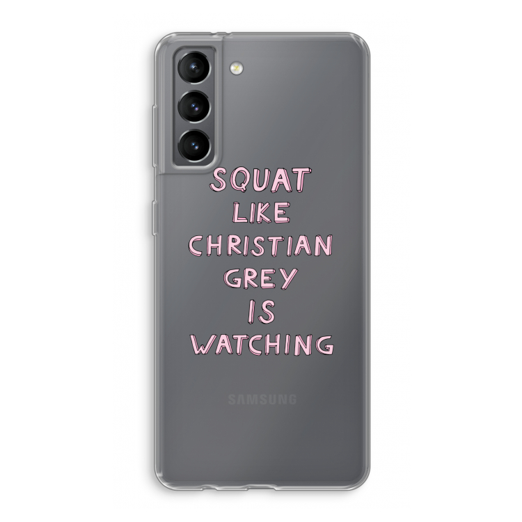 Christian Grey: Samsung Galaxy S21 Transparant Hoesje
