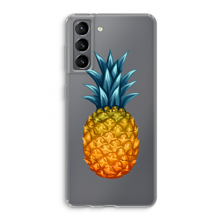 Grote ananas: Samsung Galaxy S21 Transparant Hoesje