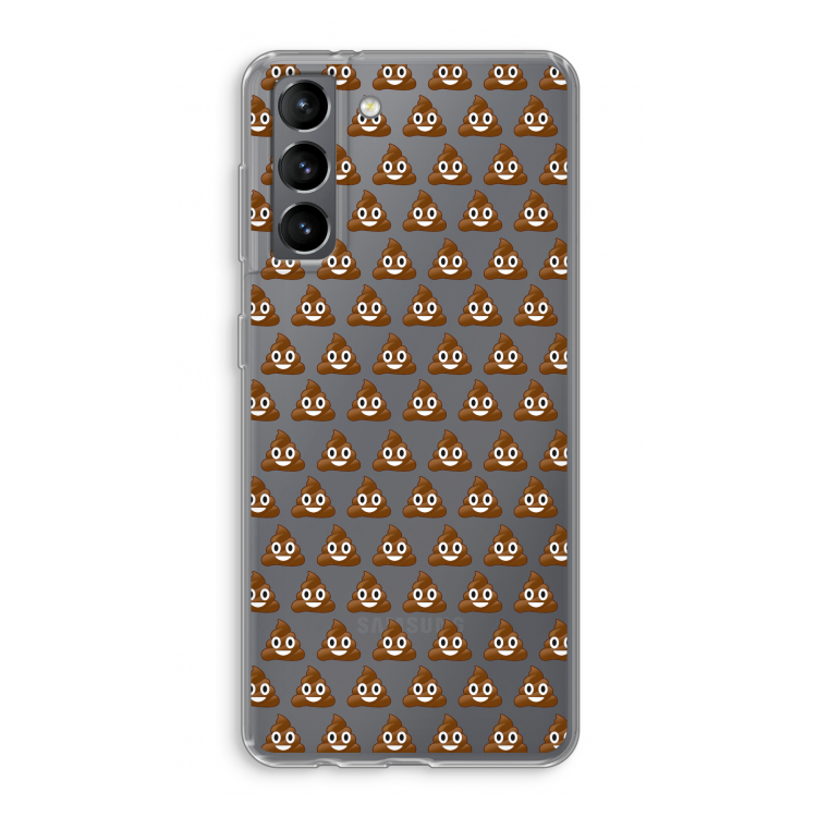Poop emoji: Samsung Galaxy S21 Transparant Hoesje