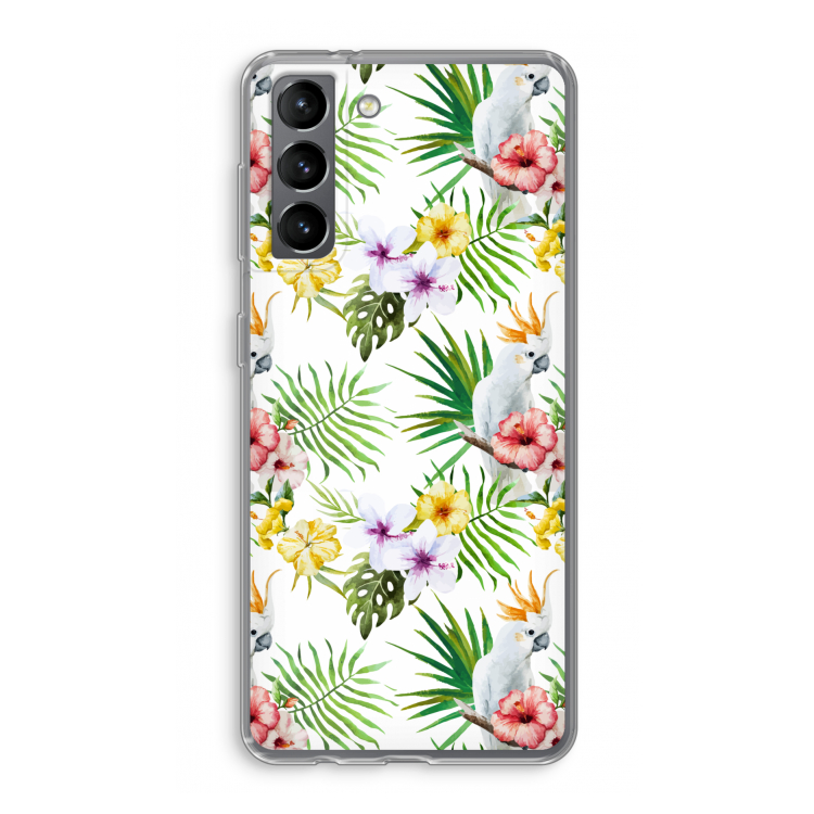 Gele kuif: Samsung Galaxy S21 Transparant Hoesje