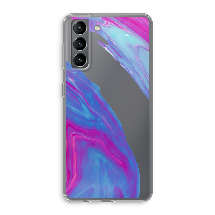 Zweverige regenboog: Samsung Galaxy S21 Transparant Hoesje