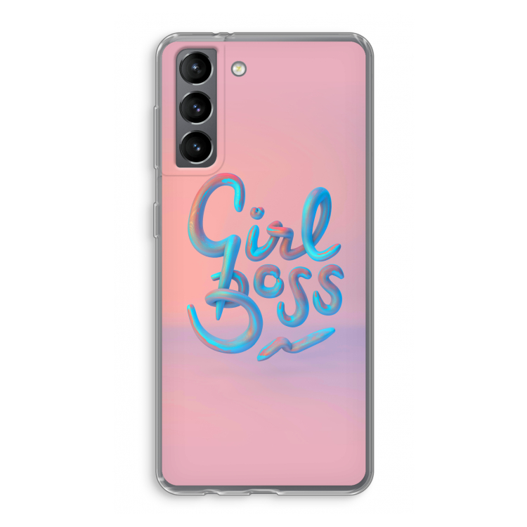 Girl boss: Samsung Galaxy S21 Transparant Hoesje