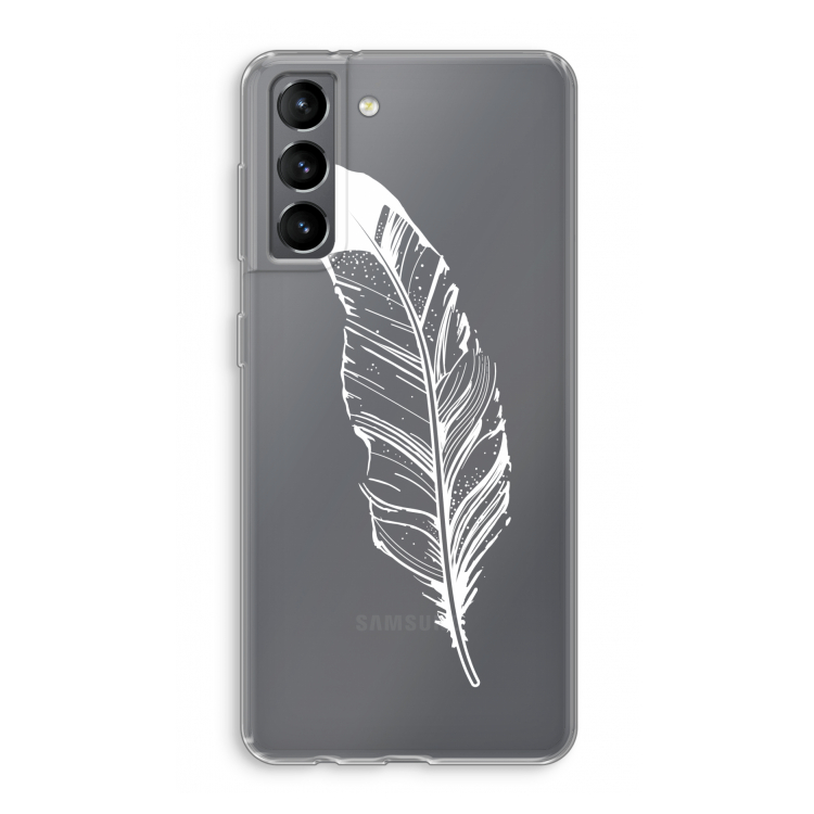 Pluim: Samsung Galaxy S21 Transparant Hoesje