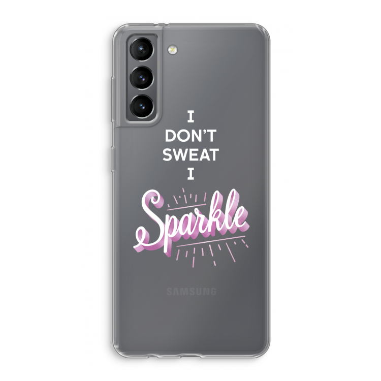 Sparkle quote: Samsung Galaxy S21 Transparant Hoesje