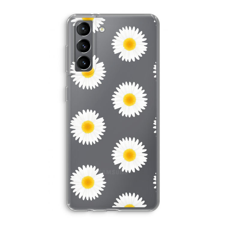 Margrietjes: Samsung Galaxy S21 Transparant Hoesje