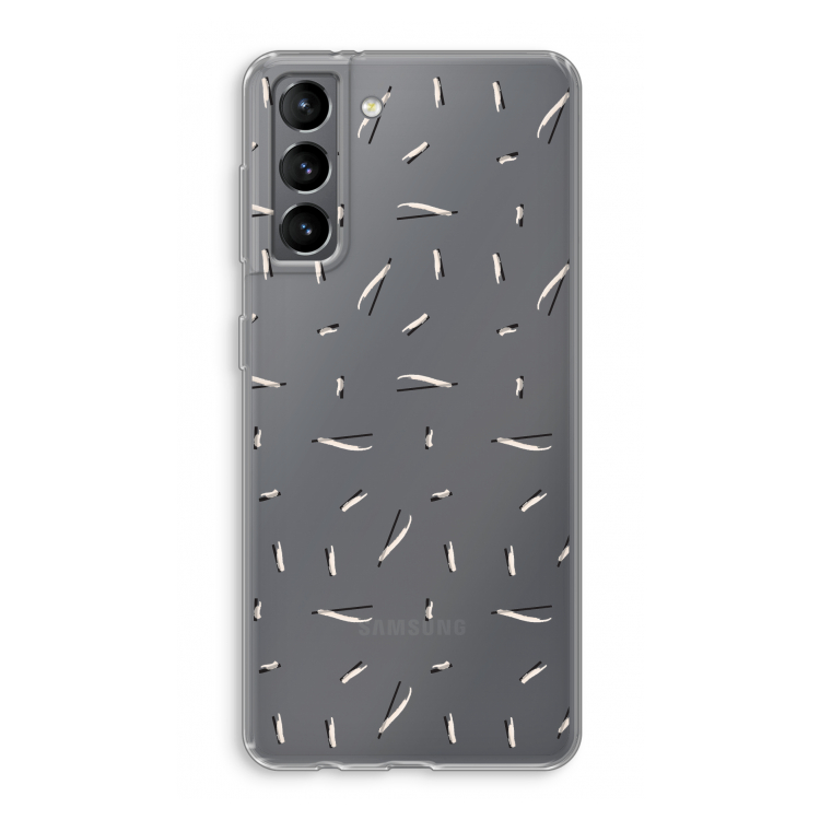 Hipster stripes: Samsung Galaxy S21 Transparant Hoesje