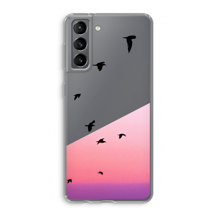 Fly away: Samsung Galaxy S21 Transparant Hoesje
