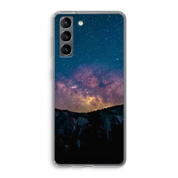 Travel to space: Samsung Galaxy S21 Transparant Hoesje