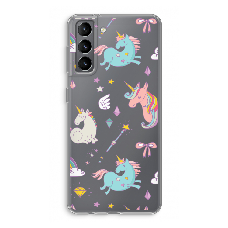 Fantasiewereld: Samsung Galaxy S21 Transparant Hoesje