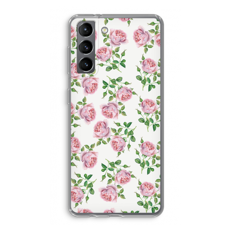 Kleine roosjes: Samsung Galaxy S21 Transparant Hoesje