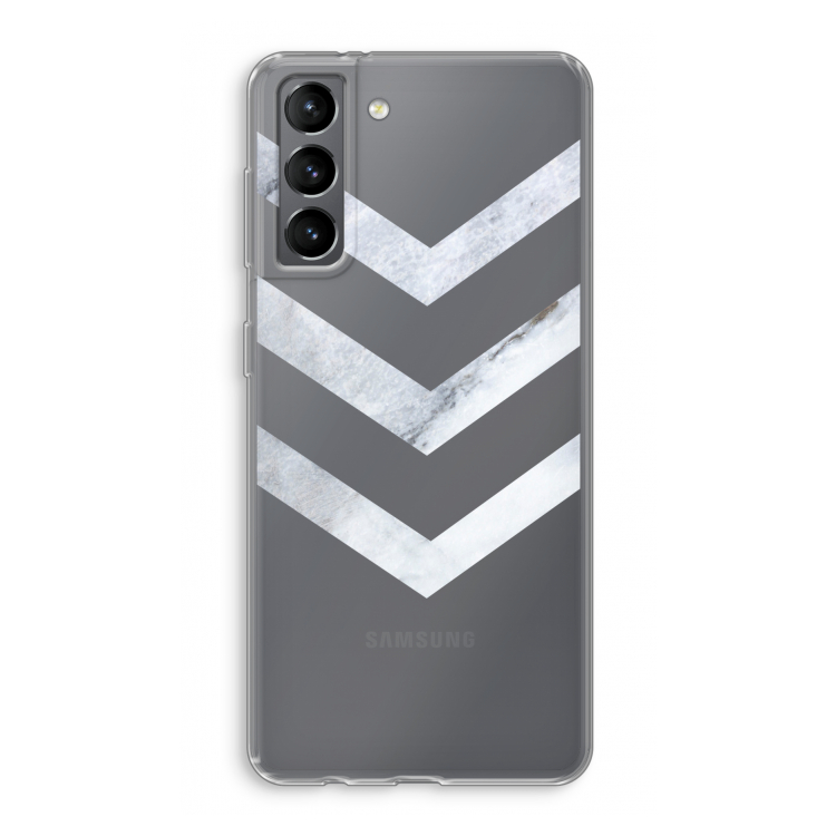 Marmeren pijlen: Samsung Galaxy S21 Transparant Hoesje