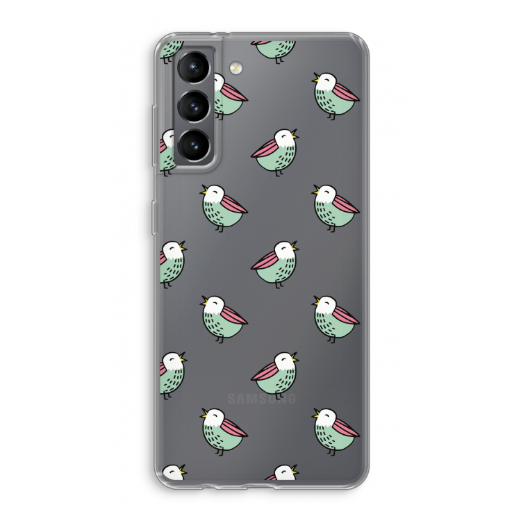 Vogeltjes: Samsung Galaxy S21 Transparant Hoesje
