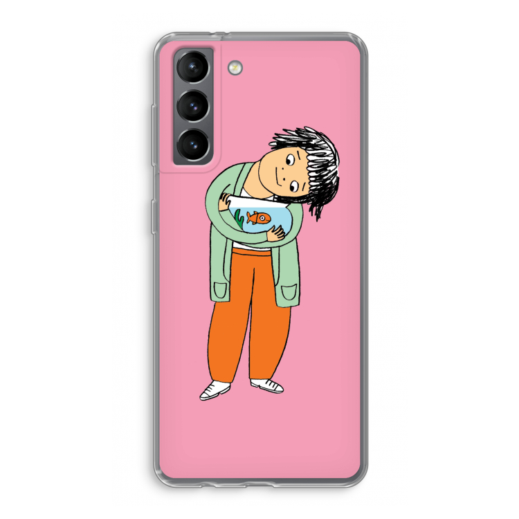 Visknuffel: Samsung Galaxy S21 Transparant Hoesje