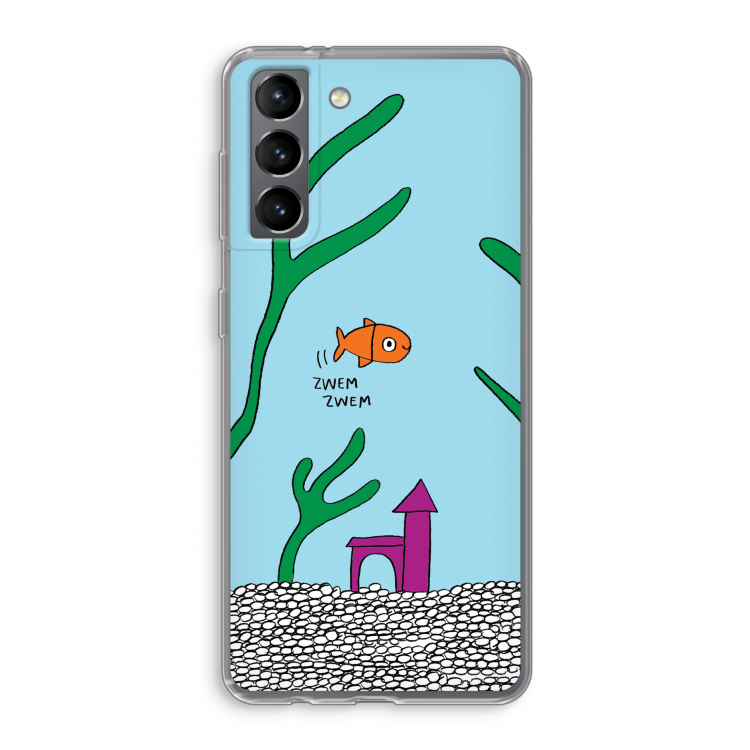 Aquarium: Samsung Galaxy S21 Transparant Hoesje