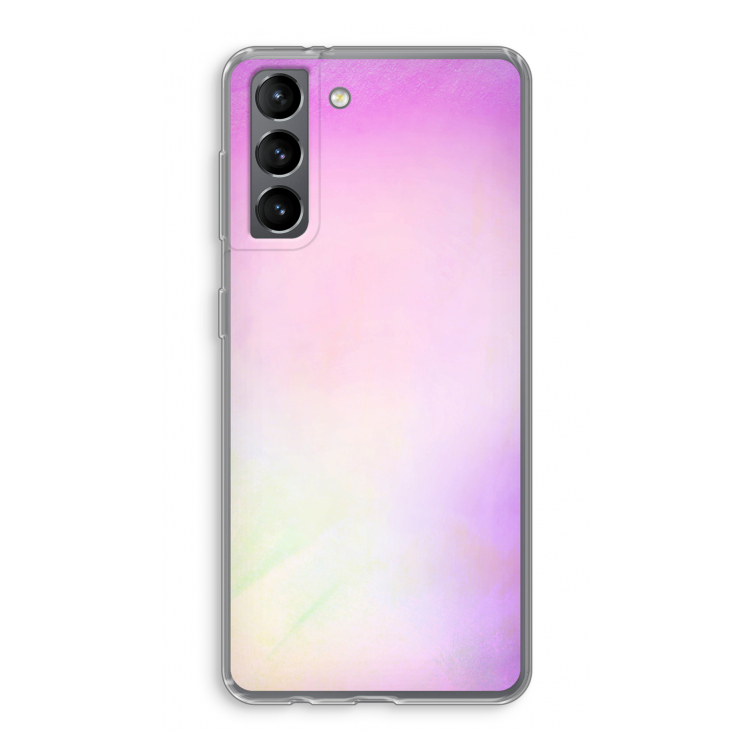 Flow mist pastel: Samsung Galaxy S21 Transparant Hoesje