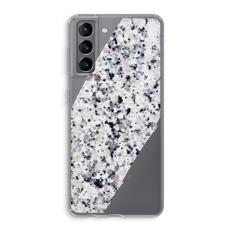 Gespikkelde marmer: Samsung Galaxy S21 Transparant Hoesje