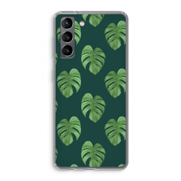 Monstera leaves: Samsung Galaxy S21 Transparant Hoesje
