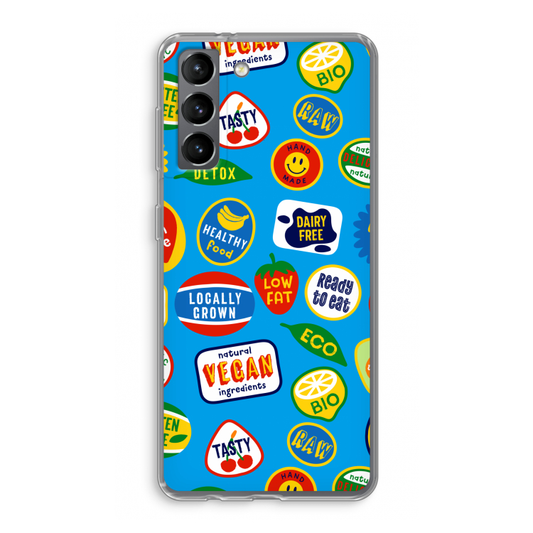 Fruitsticker: Samsung Galaxy S21 Transparant Hoesje