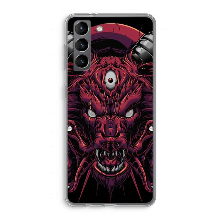 Hell Hound and Serpents: Samsung Galaxy S21 Transparant Hoesje
