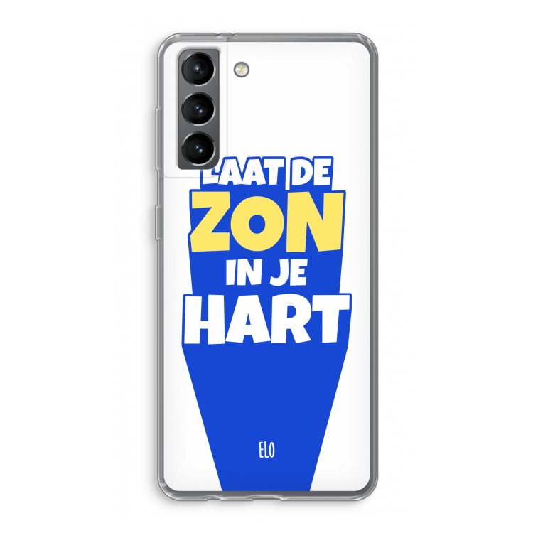 Laat de zon in je hart: Samsung Galaxy S21 Transparant Hoesje