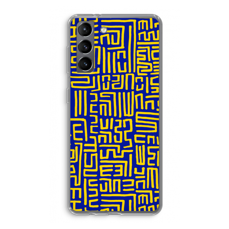 Majorelle Blue Print: Samsung Galaxy S21 Transparant Hoesje