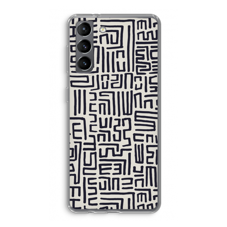 Moroccan Print: Samsung Galaxy S21 Transparant Hoesje