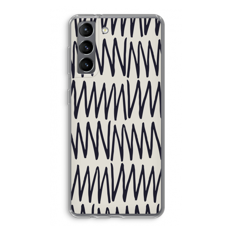 Marrakech Zigzag: Samsung Galaxy S21 Transparant Hoesje