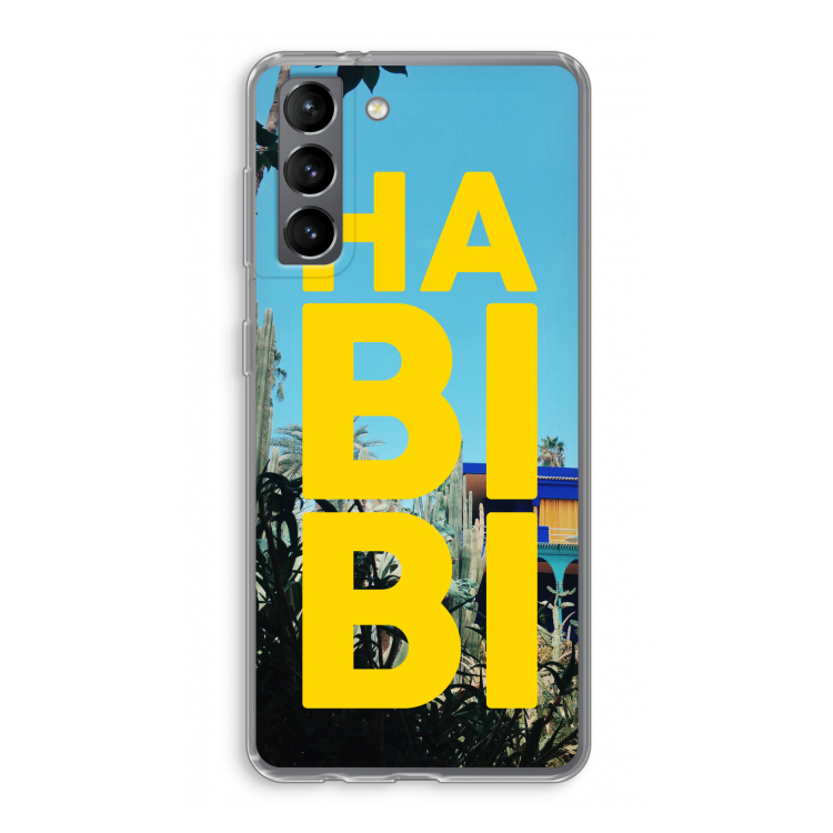 Habibi Majorelle : Samsung Galaxy S21 Transparant Hoesje