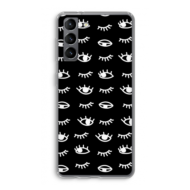 Eye pattern #3: Samsung Galaxy S21 Transparant Hoesje