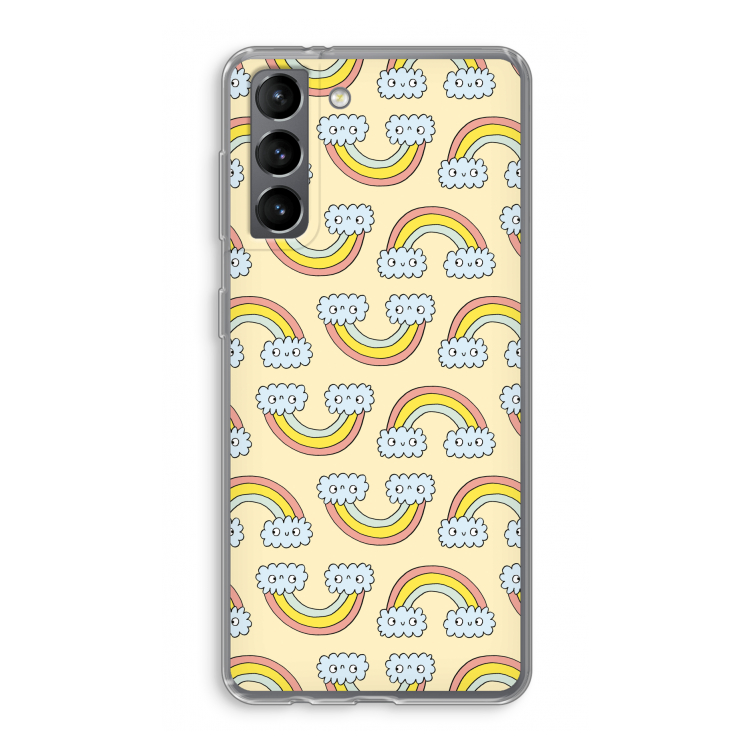 Regenboog: Samsung Galaxy S21 Transparant Hoesje