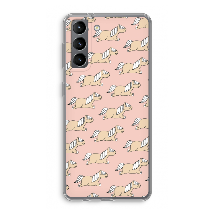Ponys: Samsung Galaxy S21 Transparant Hoesje