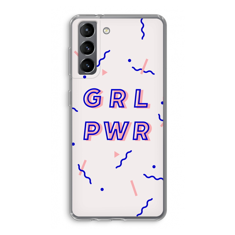 GRL PWR: Samsung Galaxy S21 Transparant Hoesje