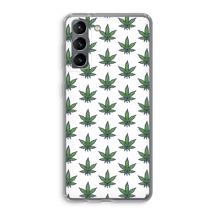 Weed: Samsung Galaxy S21 Transparant Hoesje