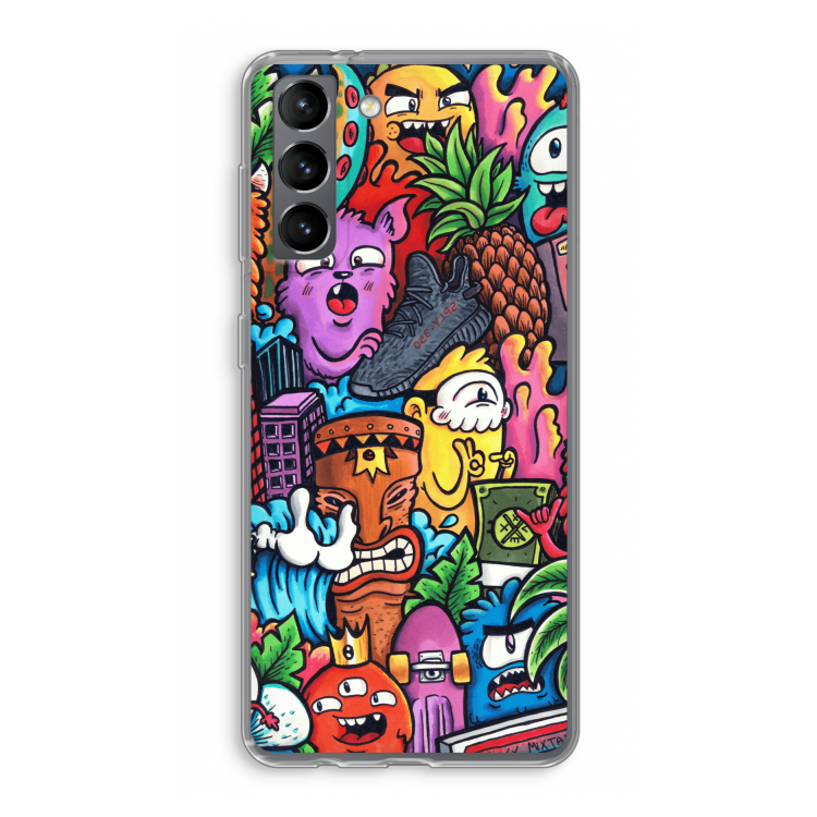 Vexx Mixtape: Samsung Galaxy S21 Transparant Hoesje