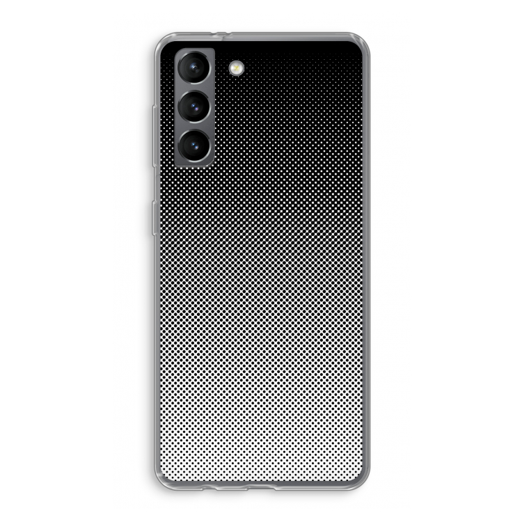 Musketon Halftone: Samsung Galaxy S21 Transparant Hoesje